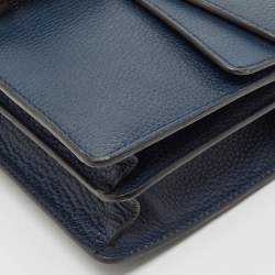 Gucci Navy Blue Leather Small Dionysus Shoulder Bag