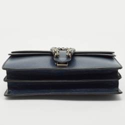 Gucci Navy Blue Leather Small Dionysus Shoulder Bag