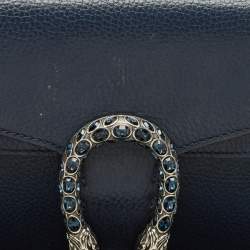 Gucci Navy Blue Leather Small Dionysus Shoulder Bag