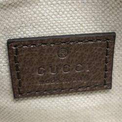 Gucci Beige GG Supreme Canvas and Leather Horsebit 1955 Mini Shoulder Bag