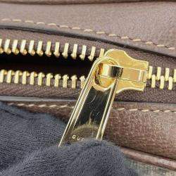 Gucci Beige & Brown PVC and Leather Ophidia GG Supreme Shoulder Bag