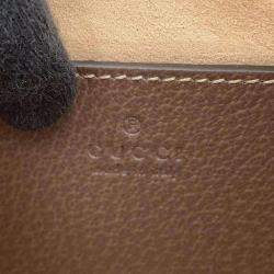 Gucci Beige & Brown PVC and Leather Ophidia GG Supreme Shoulder Bag