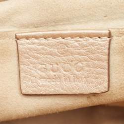 Gucci Metallic Beige Leather Small 1973 Chain Crossbody Bag