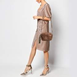 Gucci Brown/Orange Python Small Soho Disco Crossbody Bag