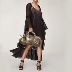 Gucci Metallic Leather Hysteria Bow Tote
