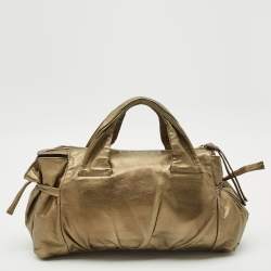 Gucci Metallic Leather Hysteria Bow Tote