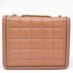 Gucci Beige Quilted Leather Small Deco Shoulder Bag
