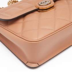 Gucci Beige Quilted Leather Small Deco Shoulder Bag