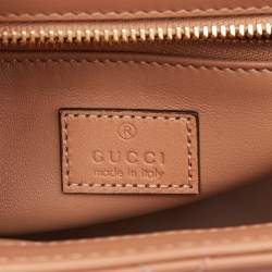 Gucci Beige Quilted Leather Small Deco Shoulder Bag
