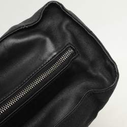 Pre Owned Gucci Black GG Canvas and Leather Braided Handle Tote