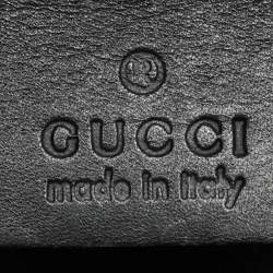 Pre Owned Gucci Black GG Canvas and Leather Braided Handle Tote