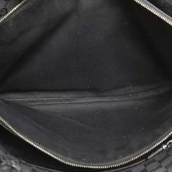 Pre Owned Gucci Black GG Canvas and Leather Braided Handle Tote