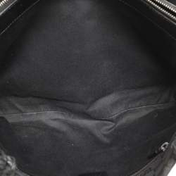 Pre Owned Gucci Black GG Canvas and Leather Braided Handle Tote