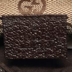 مملوكة مسبقًا Gucci Dark Brown/Beige GG Canvas Web Double Pocket Belt Bag