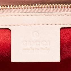 Gucci Beige/Red Python Medium Padlock Shoulder Bag