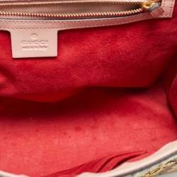 Gucci Beige/Red Python Medium Padlock Shoulder Bag
