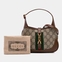 Gucci Brown Mini GG Supreme Jackie 1961 Crossbody