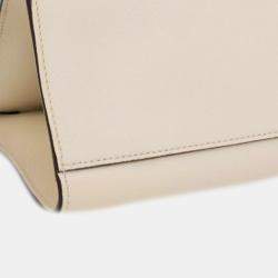 Gucci White Medium Web Linea Butterfly Totem Satchel