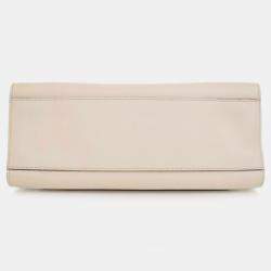 Gucci White Medium Web Linea Butterfly Totem Satchel