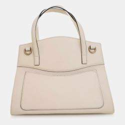 Gucci White Medium Web Linea Butterfly Totem Satchel