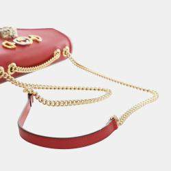 Gucci Red Medium Leather Rajah Crossbody