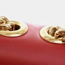 Gucci Red Medium Leather Rajah Crossbody