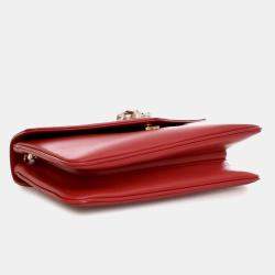 Gucci Red Medium Leather Rajah Crossbody
