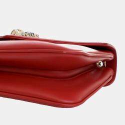 Gucci Red Medium Leather Rajah Crossbody