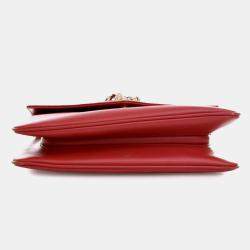 Gucci Red Medium Leather Rajah Crossbody