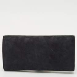 Gucci Black Suede Dionysus Crystals Flap Clutch