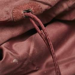 Gucci Pink/Beige GG Supreme Canvas Blooms Drawstring Bakcpack