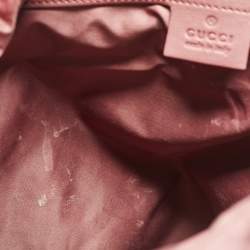 Gucci Pink/Beige GG Supreme Canvas Blooms Drawstring Bakcpack