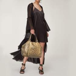 Gucci Beige Python Medium Dubai Exclusive Soho Tote
