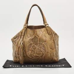 Gucci Beige Python Medium Dubai Exclusive Soho Tote