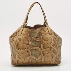 Gucci Beige Python Medium Dubai Exclusive Soho Tote