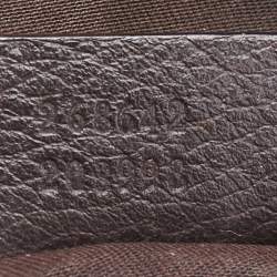 Gucci Dark Brown GG Fabric and Leather Abbey D-Ring Messenger Bag
