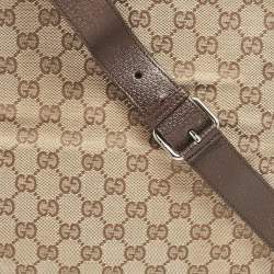 Gucci Beige/Brown GG Canvas and Leather Eclipse Messenger Bag
