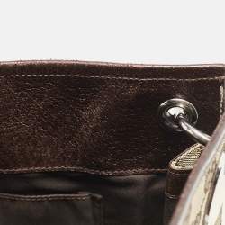 Gucci Beige/Brown GG Canvas and Leather Eclipse Messenger Bag
