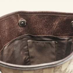Gucci Beige/Brown GG Canvas and Leather Eclipse Messenger Bag