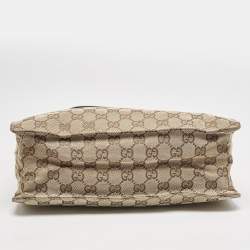 Gucci Beige/Brown GG Canvas and Leather Eclipse Messenger Bag
