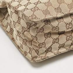 Gucci Beige/Brown GG Canvas and Leather Eclipse Messenger Bag
