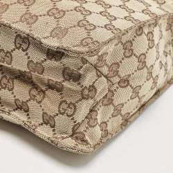 Gucci Beige/Brown GG Canvas and Leather Eclipse Messenger Bag