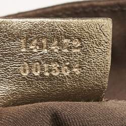 Gucci Brown/Gold GG Fabric and Leather Abbey D-Ring Tote