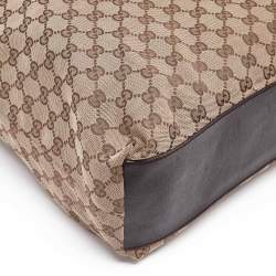 Gucci Beige GG Canvas Web Shopper Tote