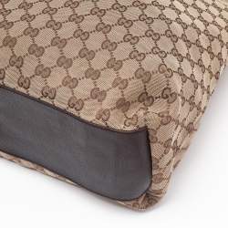 Gucci Beige GG Canvas Web Shopper Tote