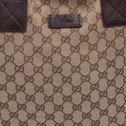 Gucci Beige GG Canvas Web Shopper Tote