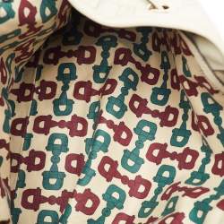 Gucci Cream Guccissima Leather Large Peggy Drawstring Tote
