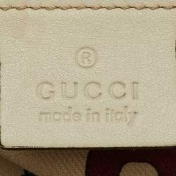 Gucci Cream Guccissima Leather Large Peggy Drawstring Tote