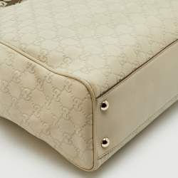 Gucci Cream Guccissima Leather Large Peggy Drawstring Tote