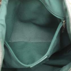 Gucci Beige/Green GG Canvas and Leather Medium Abbey Tote